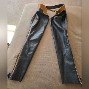 Vintage Journeymen Sadders full length Adult Premium Leather Motorcycle Riding